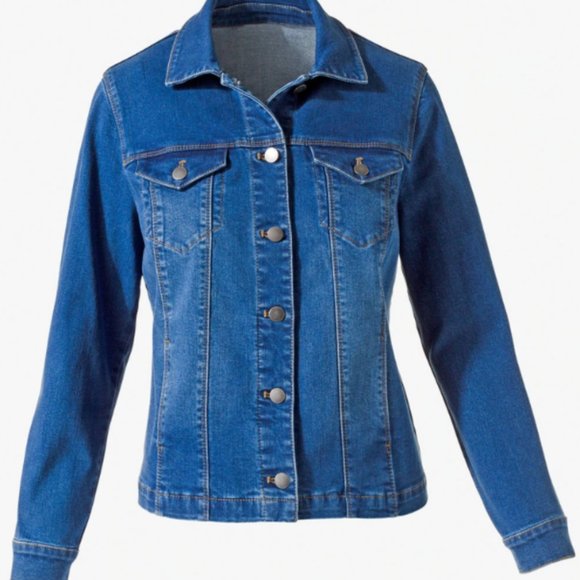 Chico's Jackets & Blazers - Chicos Classic Trucker Jacket Vernazza Med Wash 2